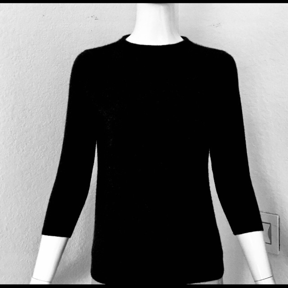 NWT TALBOTS 100% PURE CASHMERE SWEATER IN BLACK